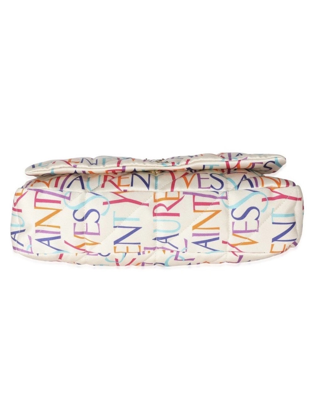 Saint Laurent Jamie Medium Chain Bag "Carré Rive Gauche" In Printed Yves Silk - Picture 2 of 10